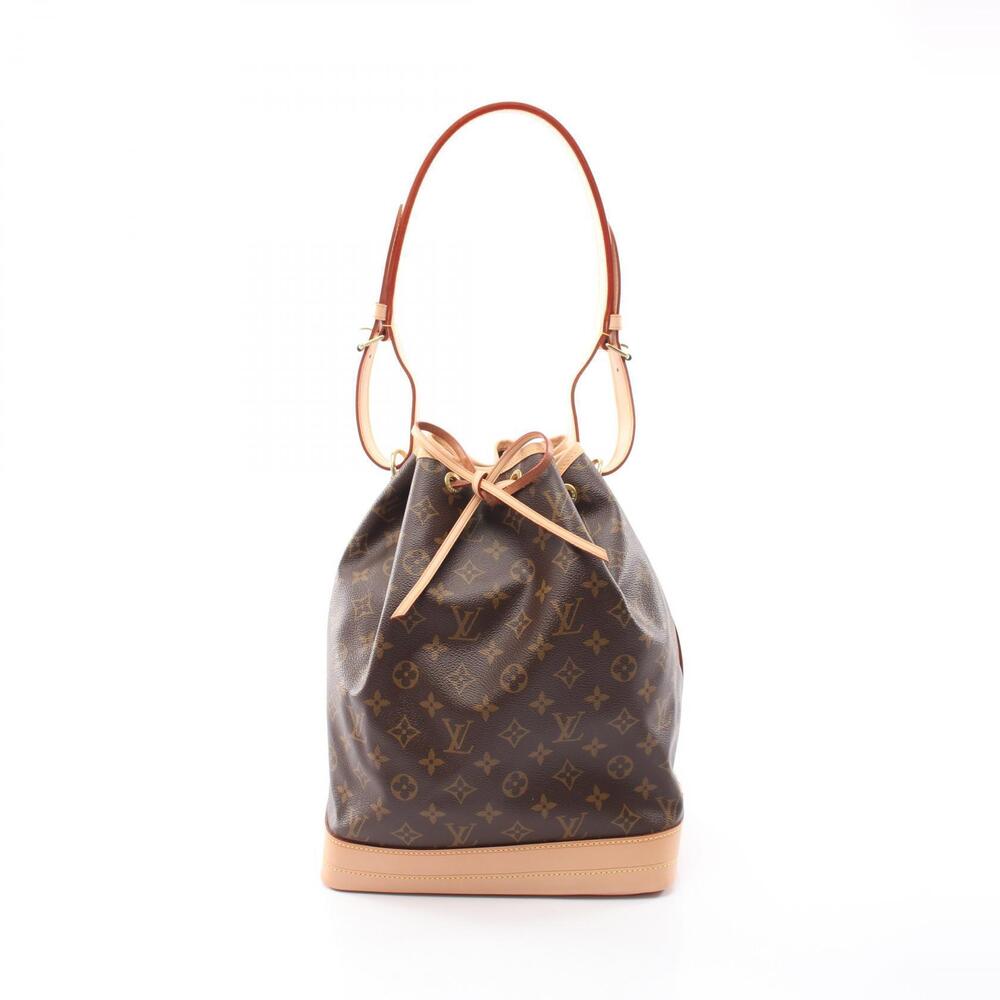 Louis Vuitton Noe Canvas Leather Monogram Shoulder Bag Brown